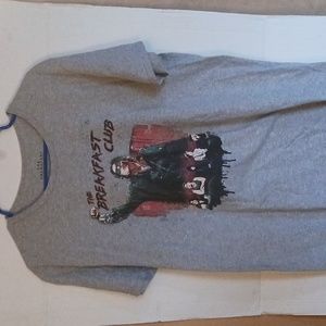 Breakfast Club Tee shirt, Gray Size Large
